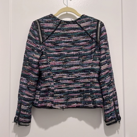 Milly crop jacket/blazer sz 6 multi-colored shimmer - Picture 3 of 17